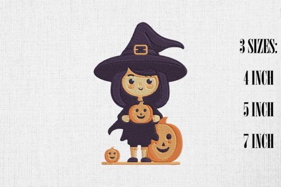 Little Witch Embroidery Design