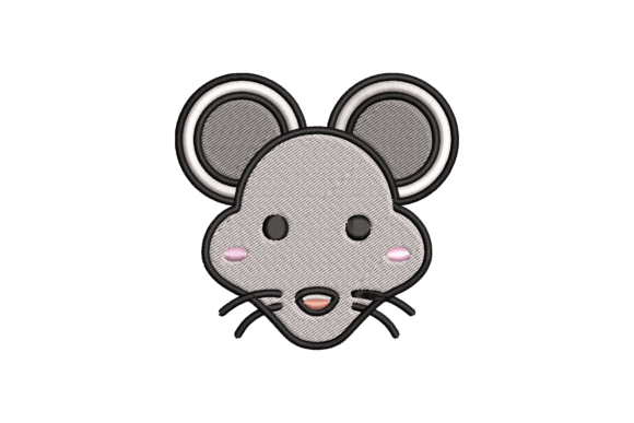 Rat Head Embroidery Design