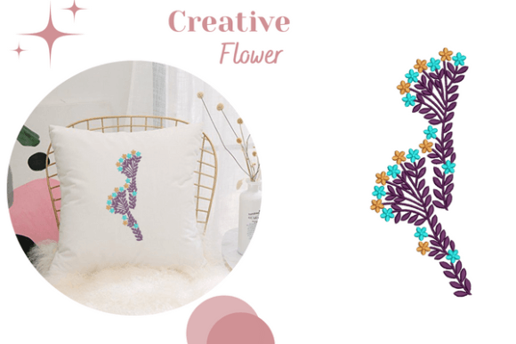Rustic Flower Embroidery Design