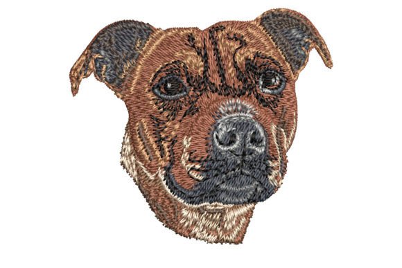 Staffordshire Bull Terrier Embroidery